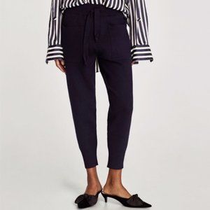 Zara  Black  Knit  Joggers Size XL